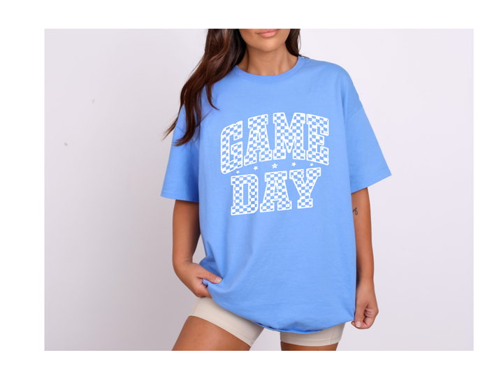 Checkered GameDay Shirt ~ DryBlend Relaxed Fit Unisex Team Colors Gameday Shirt