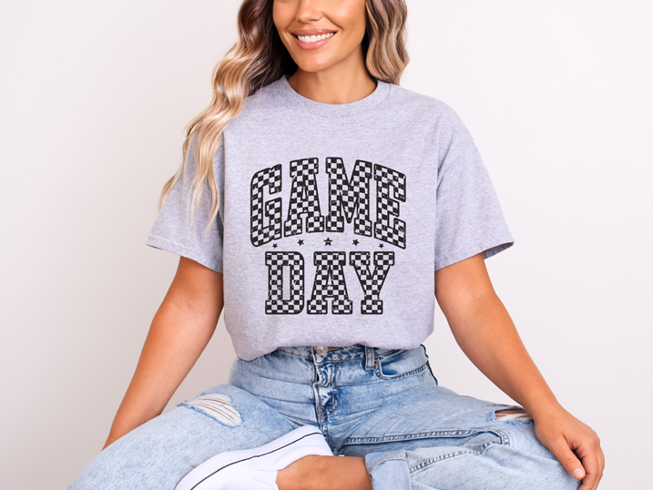 Checkered GameDay Shirt ~ DryBlend Relaxed Fit Unisex Team Colors Gameday Shirt