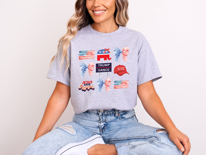 MAGA Coquette Trump 2024 T-Shirt Dryblend T-Shirt Shirt Unisex shirt GenX Shirt