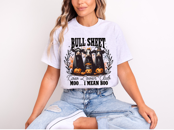 Bull Sheet Cow Lover Club T-Shirt Dryblend T-Shirt Halloween Shirt GenX Shirt