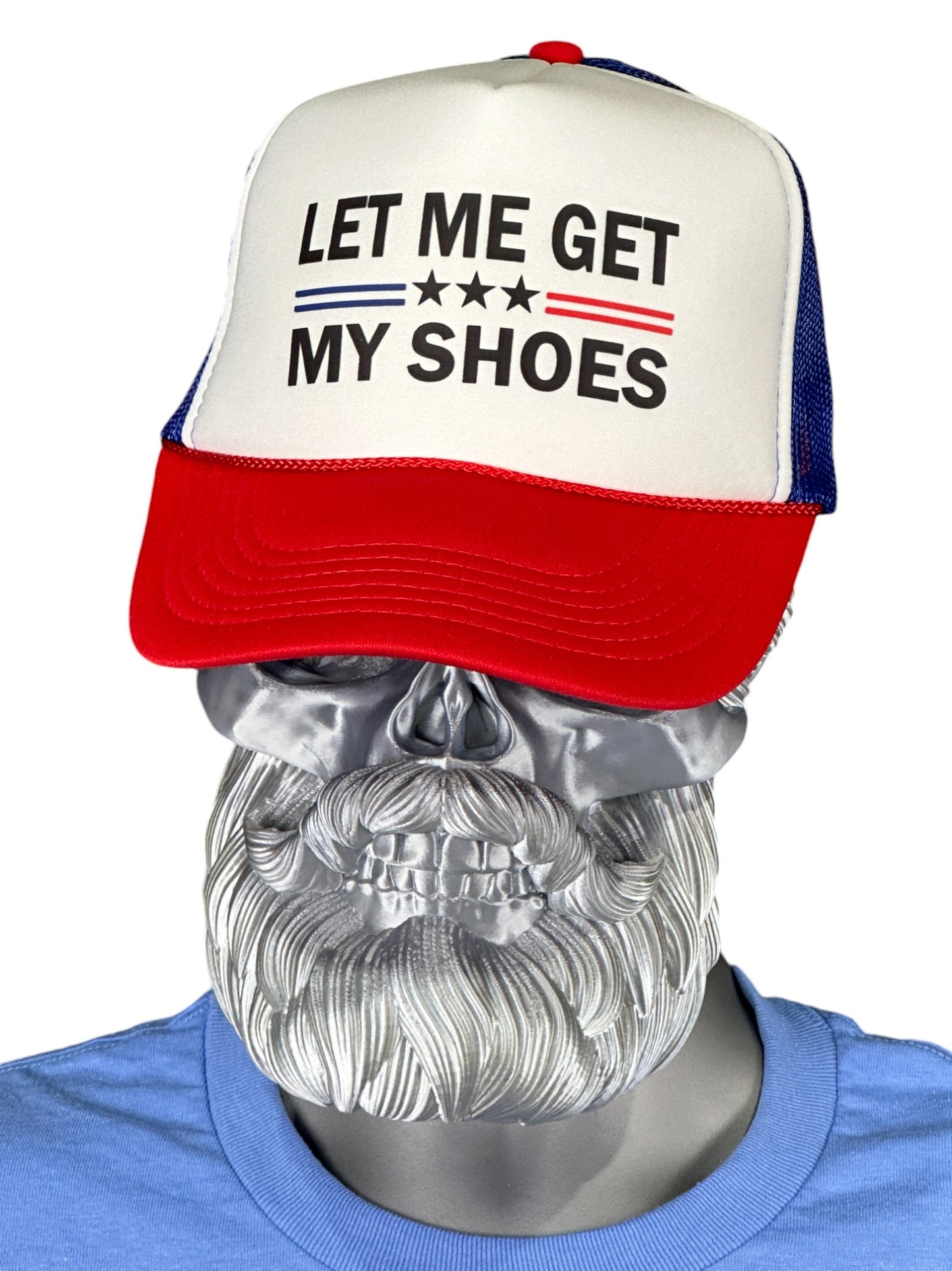 Let Me Get My Shoes Trump 2024 Trucker Hat Foam Trucker Hat Unisex