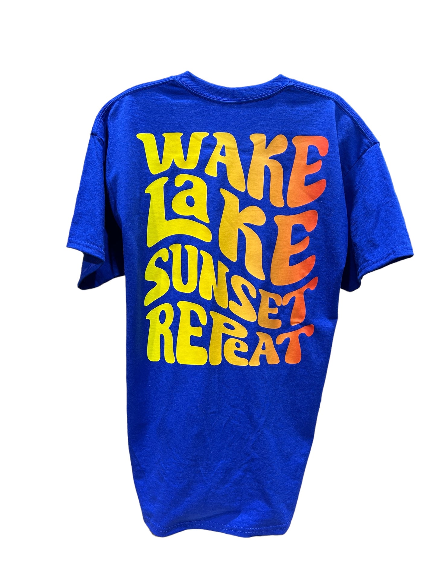 Wake Lake Sunset Repeat T-Shirt Premium Quality Summer Shirt Comfort Colors Womens Shirt