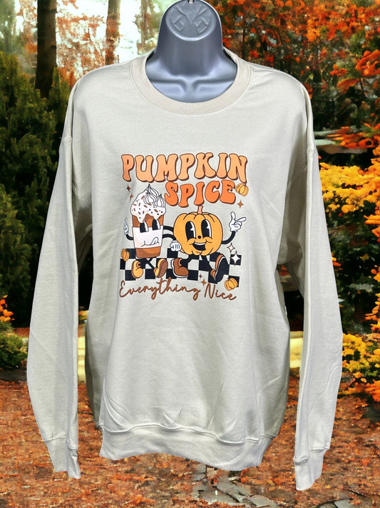 Pumpkin Spice Everything Nice Sweatshirt Heavy Blend of Cotton Polyester Fall Sweatshirt Halloween Apparel